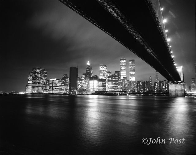 NYC Lights Under Brooklyn Bridge
