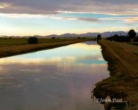 California Aqueduct Sunset Blythe Water irrigation
