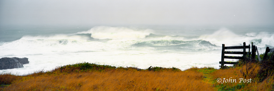 Stormy waves from shore