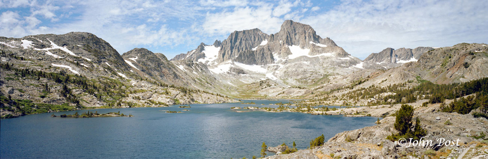 View to Mt Ritter Mt Banner accross Garnet Lake
