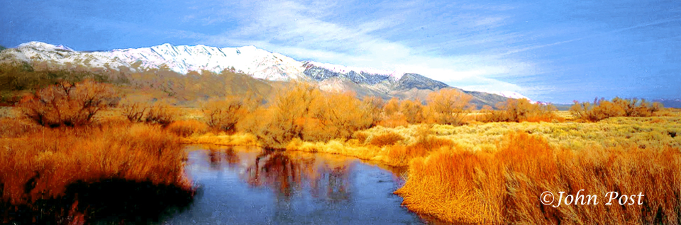 View  towards Sierra mountains,Owens River