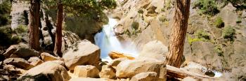 River Rocks Trees Waterfall