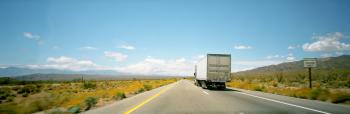 Truck on Interstate Highway Near Palm Springs