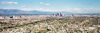 Los Angeles Snowcapped Mountains Aerial