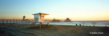 Huntington Beach Pier and Lifeguard Tower Sunset