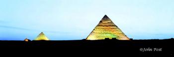Giza Pyramids by Light
