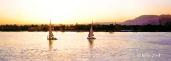 Fallucas on the Nile Sunset Luxor