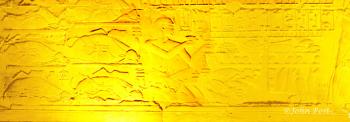Temple Relief by lights Luxor