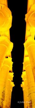 Luxor Temple Columns at Night