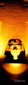 Bust of Rameses II at Night