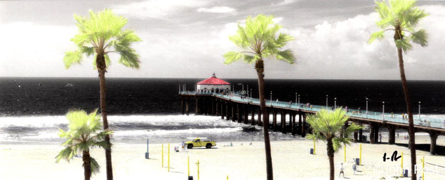 Manhattan Beach Pier Trees & Truck,
