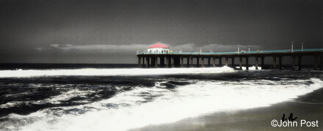 Manhattan Beach Pier from Seashore