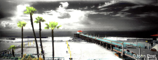 Manhattan Beach Pier with Five Palms