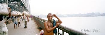 Calcutta Man on Howrah Bridge