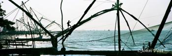 Cochin Chinese Fishing Nets and Man India