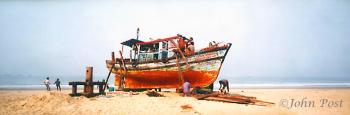 Colva Trawler Refit on Beach