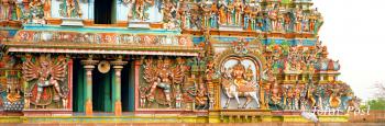 Meenakshi Temple Gopuram Detail