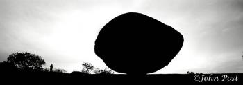 Silhouette of Man and Krishnas Butterball