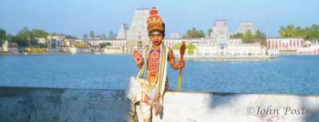 Tiruvarur Temple and Young Boy as Shiva