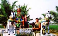 Photographer & Village Guards, Gingee ocation 2005 India 2005