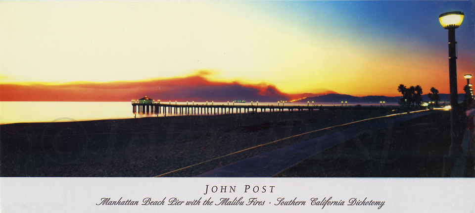 Malibu Fires & Manhattan Beach Pier - Poster 16x36