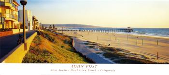02 View South Manhattan Beach CA 16x36 poster