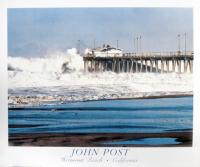 Hermosa Beach Storm 1988 HB CA 20x24 poster