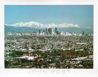 15 Los Angeles and Snowcapped Mountains 1988 California 22x28 poster
