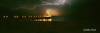 Lightning over Manhattan Beach Pier