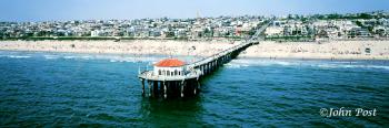 Aerial Manhattan Beach Pier and Beachfront 2002
