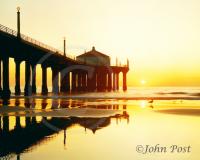 MB Pier Sunset Bird Reflections