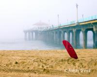MB Pier Surfboard and Fog