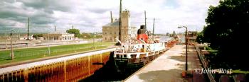 Soo Locks Ship Departing