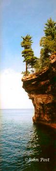Rock Cliff Trees Lake Superior