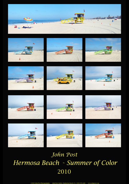 Hermosa Beach Summer of Color Lifeguard Towers