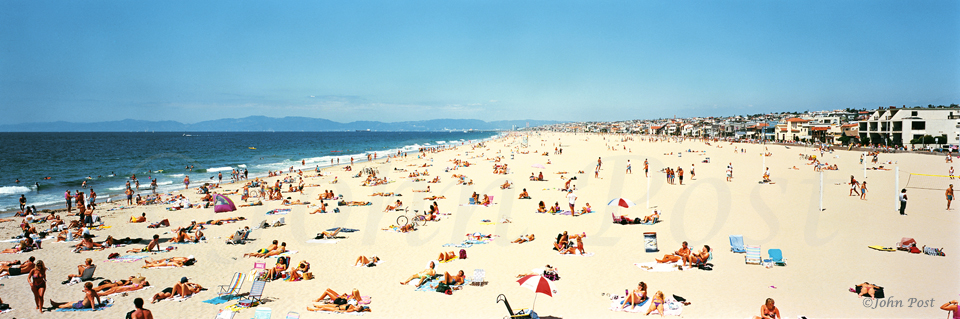 View of people on the beach