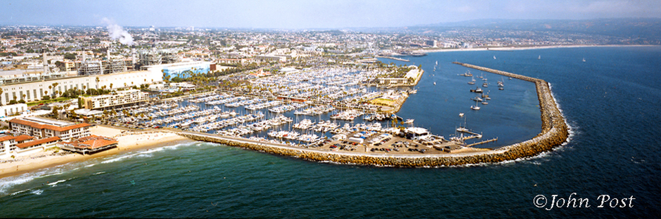 Aerial photo of redondo beach marina