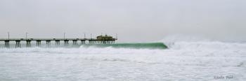 Storm Surf and Old Hermosa Beach Pier