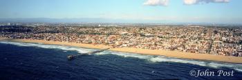 Hermosa Beach Los Angeles and Snowcapped Mountaians A