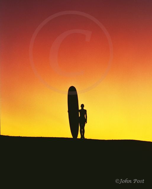 Sunset Surfer square