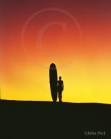 Sunset Surfer square