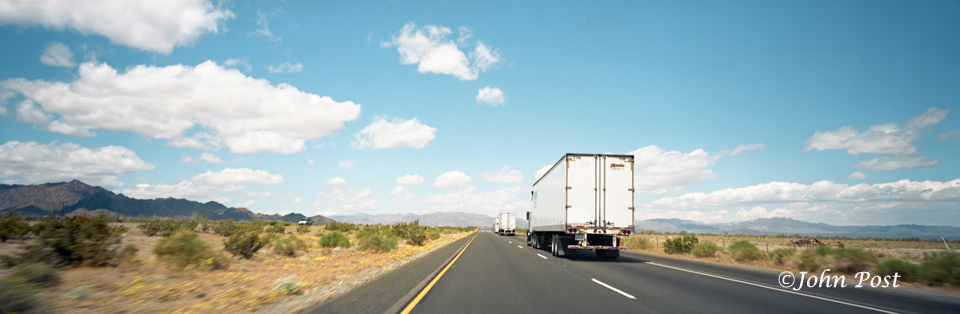 Trucks on Interstate