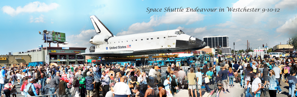 Space Shuttle Endeavour in Air and LA science museum