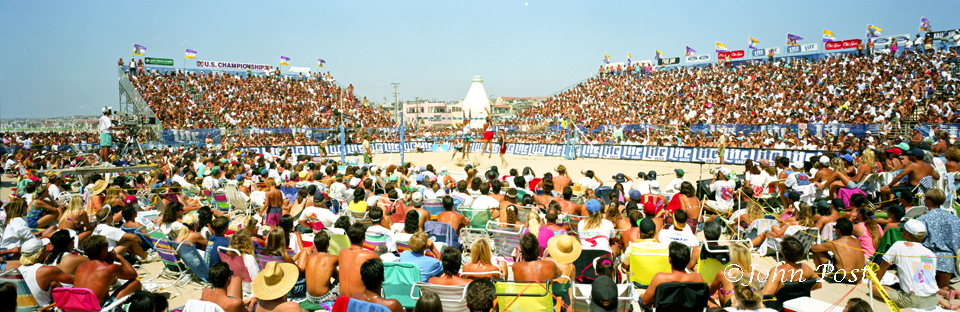 Aerial, AVP, Volleyball, Hermosa Beach, people, beach, ocean,Sinjin Smith, randy stokles