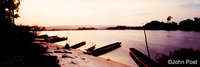Boats on Rio Carrao Venezuela