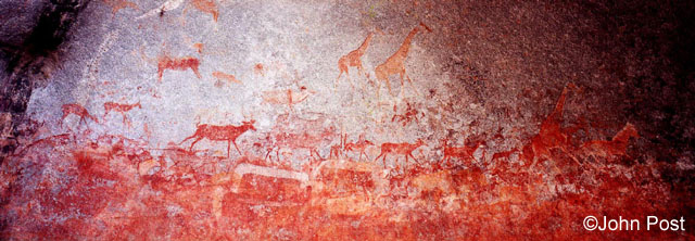San Rock Painting Zimbabwe, Africa